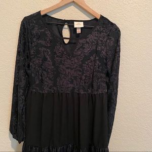 *final price* Black and navy floral dress